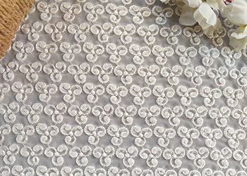 Schiffli all over fabric Image